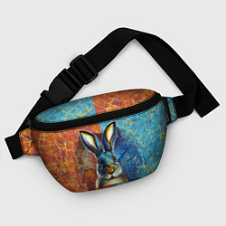 Поясная сумка Огненный новогодний кролик, цвет: 3D-принт — фото 2