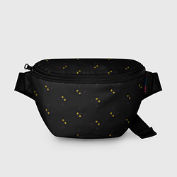 Поясная сумка Эстетика Черный кот на темном фоне, цвет: 3D-принт