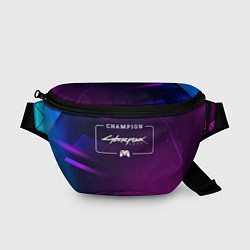 Поясная сумка Cyberpunk 2077 gaming champion: рамка с лого и джо, цвет: 3D-принт