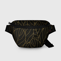 Поясная сумка Золотые листья градиент, цвет: 3D-принт