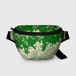 Поясная сумка Абстракция в зелёных тонах, цвет: 3D-принт