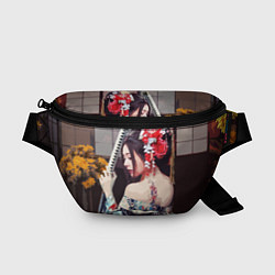 Поясная сумка Японская девушка с самурайским мечом, цвет: 3D-принт