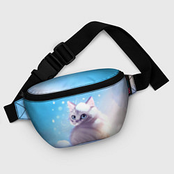 Поясная сумка Заснеженный котик, цвет: 3D-принт — фото 2