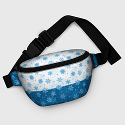 Поясная сумка Снежинки день - ночь, цвет: 3D-принт — фото 2