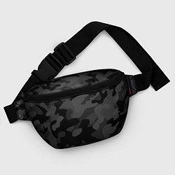 Поясная сумка Черный ночной камуфляж, цвет: 3D-принт — фото 2