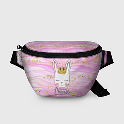 Поясная сумка Принцесса зайка с короной, цвет: 3D-принт