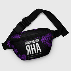 Поясная сумка Новогодняя Яна на темном фоне, цвет: 3D-принт — фото 2