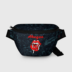 Поясная сумка Ахегао рот -ahegao lips, цвет: 3D-принт