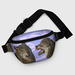 Поясная сумка Приколы про Волков мемы, цвет: 3D-принт — фото 2