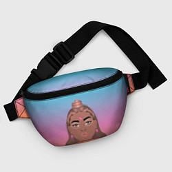 Поясная сумка Девушка с фестиваля коачелла, цвет: 3D-принт — фото 2