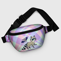 Поясная сумка Енот и летучая мышь, цвет: 3D-принт — фото 2