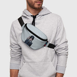 Поясная сумка Хмурая Уэнсдэй, цвет: 3D-принт — фото 2