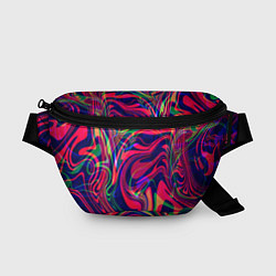 Поясная сумка Яркие волны, цвет: 3D-принт