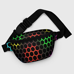 Поясная сумка Gradient hexagon genshin, цвет: 3D-принт — фото 2