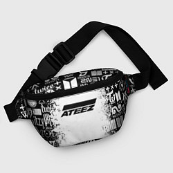 Поясная сумка Ateez black and white, цвет: 3D-принт — фото 2