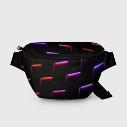 Поясная сумка Неоновый надлом света, цвет: 3D-принт