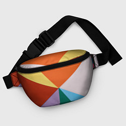 Поясная сумка Разноцветные пересекающиеся треугольники, цвет: 3D-принт — фото 2