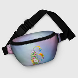 Поясная сумка Цветочная восьмёрка, цвет: 3D-принт — фото 2
