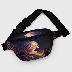 Поясная сумка Красочная волна, цвет: 3D-принт — фото 2