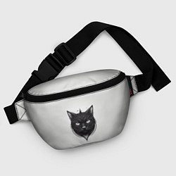 Поясная сумка Чёрный кошачий арт, цвет: 3D-принт — фото 2