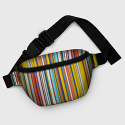 Поясная сумка Абстрактное множество разноцветных листов, цвет: 3D-принт — фото 2