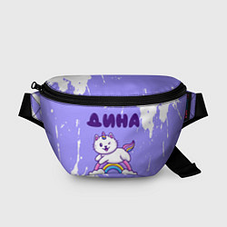 Поясная сумка Дина кошка единорожка, цвет: 3D-принт