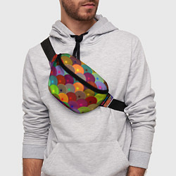Поясная сумка Multicolored circles, цвет: 3D-принт — фото 2