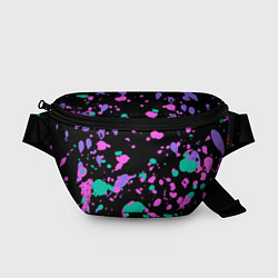 Поясная сумка Неоновые цвета брызги краски, цвет: 3D-принт