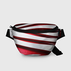 Поясная сумка Два слоя металла - красный и белый, цвет: 3D-принт
