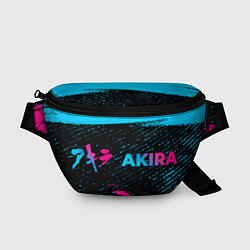 Поясная сумка Akira - neon gradient: надпись и символ, цвет: 3D-принт