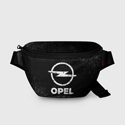 Поясная сумка Opel с потертостями на темном фоне, цвет: 3D-принт