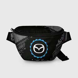 Поясная сумка Mazda в стиле Top Gear со следами шин на фоне, цвет: 3D-принт