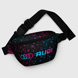 Поясная сумка Audi - neon gradient: надпись и символ, цвет: 3D-принт — фото 2