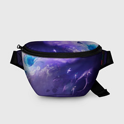 Поясная сумка Фиолетовый необъятный космос, цвет: 3D-принт