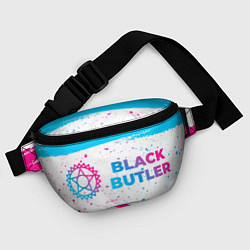 Поясная сумка Black Butler neon gradient style: надпись и символ, цвет: 3D-принт — фото 2