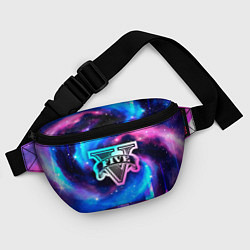 Поясная сумка GTA неоновый космос, цвет: 3D-принт — фото 2
