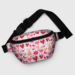 Поясная сумка Клубничная любовь, цвет: 3D-принт — фото 2