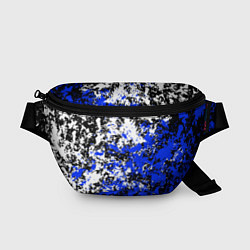 Поясная сумка Белая и синяя краска, цвет: 3D-принт
