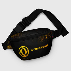 Поясная сумка Dongfeng - gold gradient: надпись и символ, цвет: 3D-принт — фото 2
