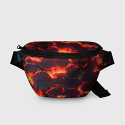 Поясная сумка Огненные наносоты, цвет: 3D-принт