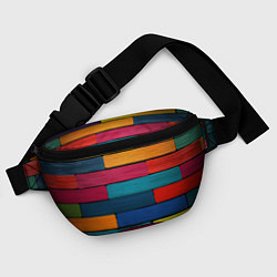 Поясная сумка Цветные кирпичики, цвет: 3D-принт — фото 2