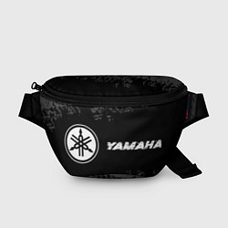 Поясная сумка Yamaha speed на темном фоне со следами шин: надпис, цвет: 3D-принт