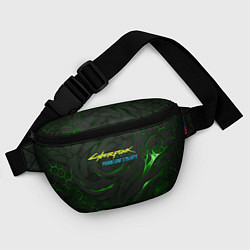 Поясная сумка Cyberpunk 2077 phantom liberty green, цвет: 3D-принт — фото 2
