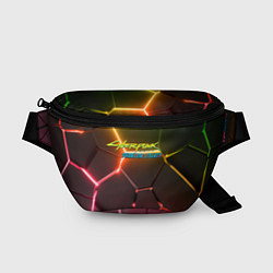 Поясная сумка Cyberpunk 2077 phantom liberty logo neon