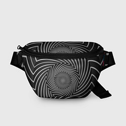 Поясная сумка Оптическая иллюзия изогнутые линии, цвет: 3D-принт
