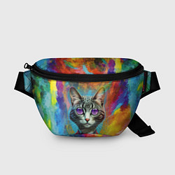 Поясная сумка Cat fashionista - neural network, цвет: 3D-принт