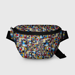 Поясная сумка Живопись в стиле Мондриан, цвет: 3D-принт