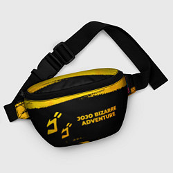 Поясная сумка JoJo Bizarre Adventure - gold gradient: надпись и, цвет: 3D-принт — фото 2