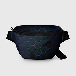Поясная сумка Honeycombs green, цвет: 3D-принт