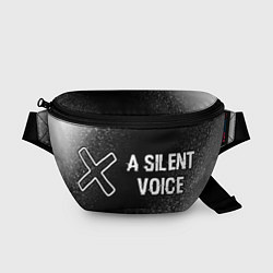 Поясная сумка A Silent Voice glitch на темном фоне: надпись и си, цвет: 3D-принт